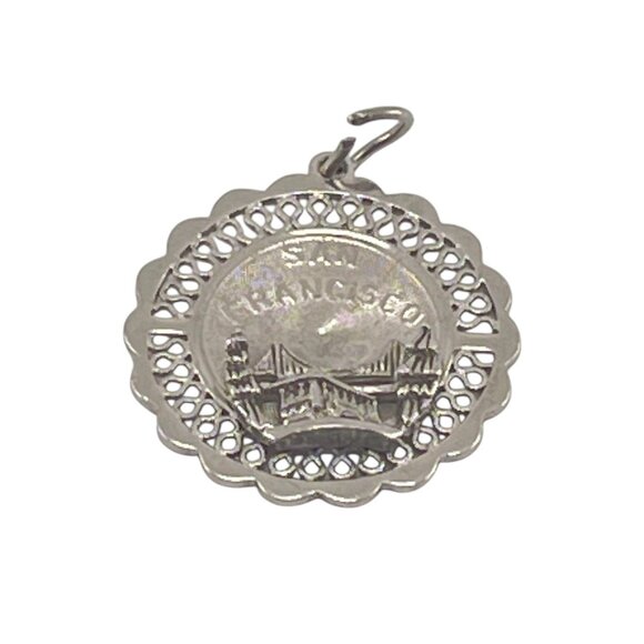 Vintage San Francisco Souvenir Sterling Silver Charm Pendant - Picture 2 of 7